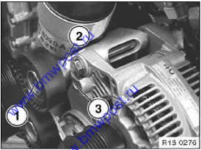 Руководство по ремонту BMW 3 (E46) (БМВ 3) 1998-2006 г.в. 7.5.6 Снятие и установка генератора